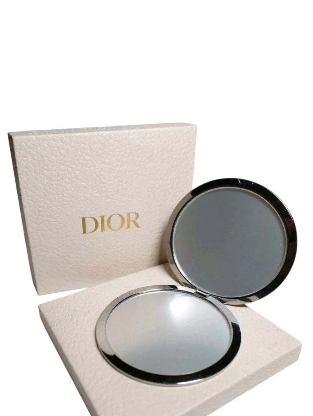 NWT Christian Dior Beauty Compact Mirror Limited Edition Pink White Tiger Motif